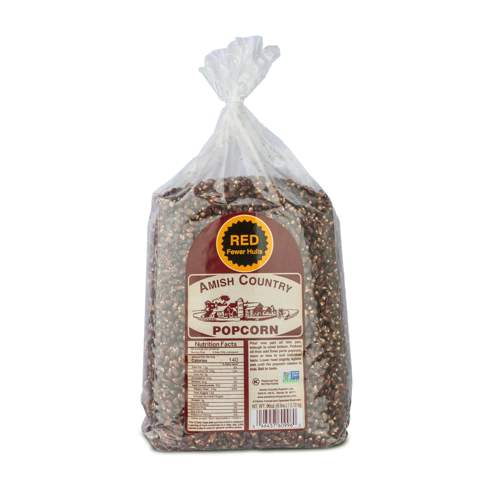 Amish Country Popcorn 6 lb red kernel bag—great for big batches.
