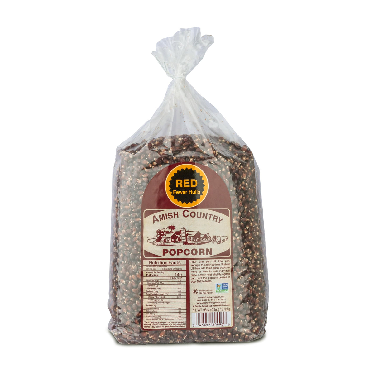 Amish Country Popcorn 6 lb red kernel bag—great for big batches.