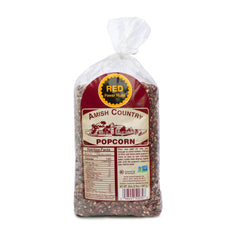 Amish Country Popcorn bag front red kernels – ideal gluten free snack