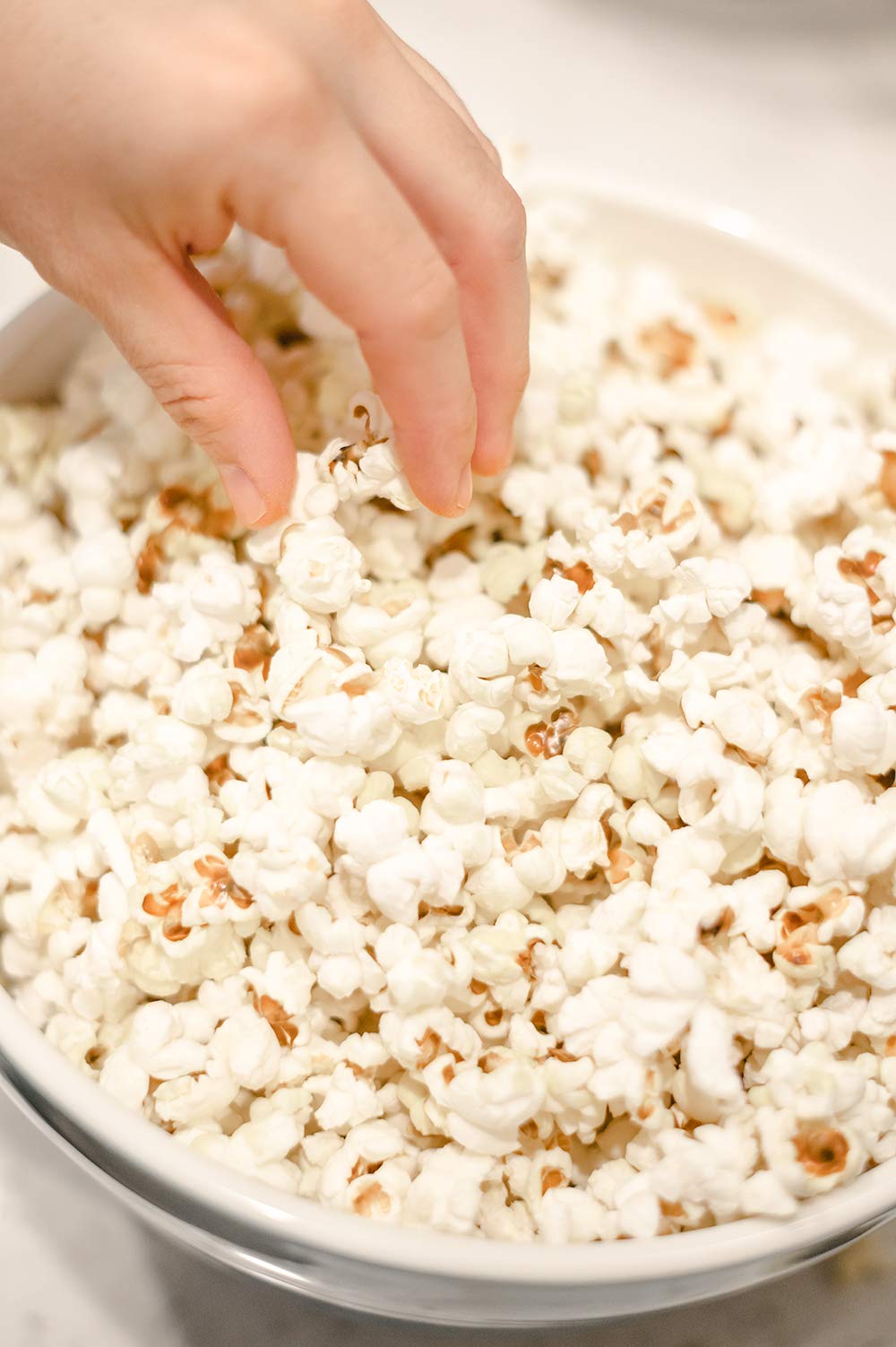 Amish Country Popcorn Ballpark ButterSalt jar front view in kitchen