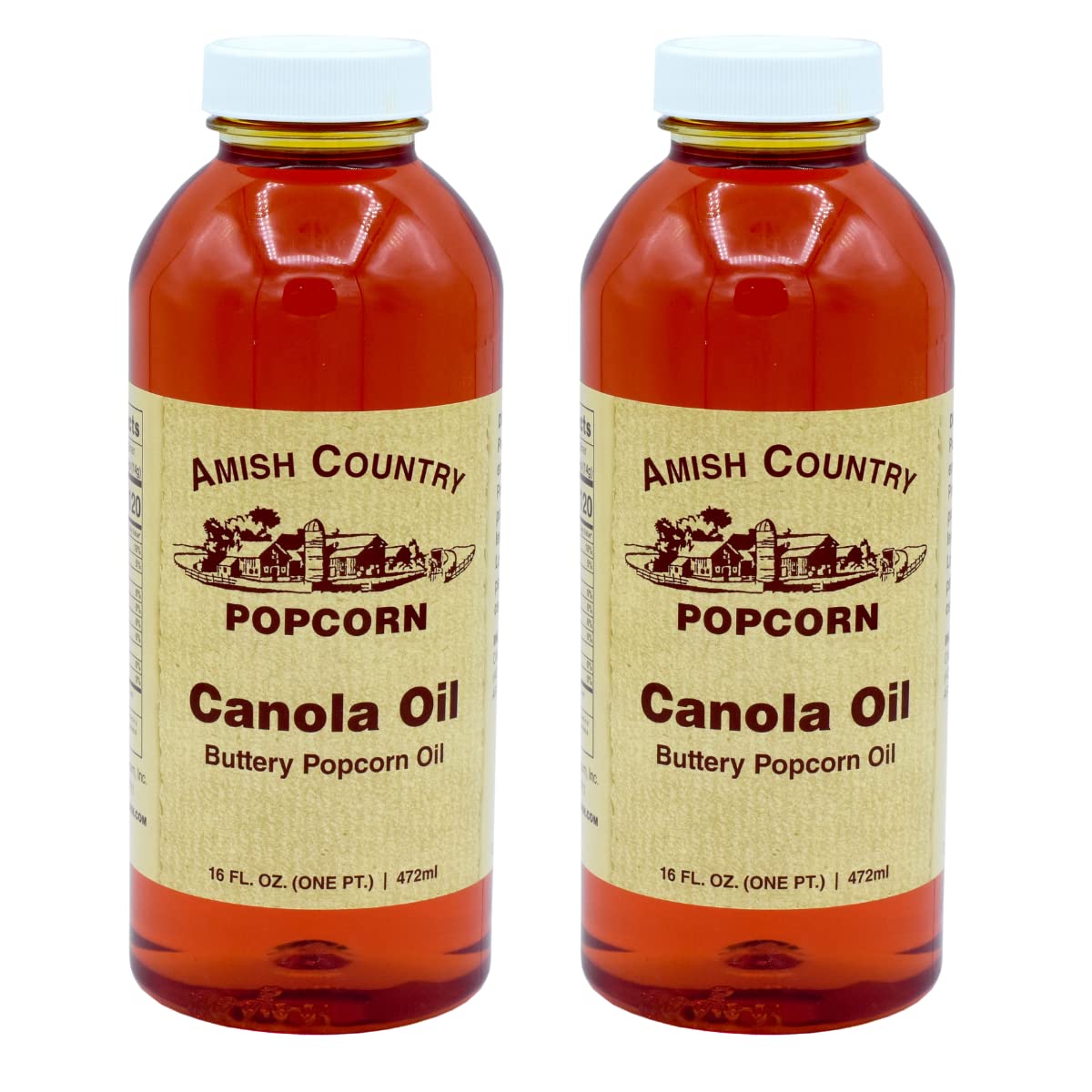 Amish Country Popcorn butter-flavored canola oil jar ready for home popping