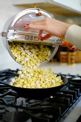 Amish Country Popcorn coconut oil close-up highlighting creamy aroma.