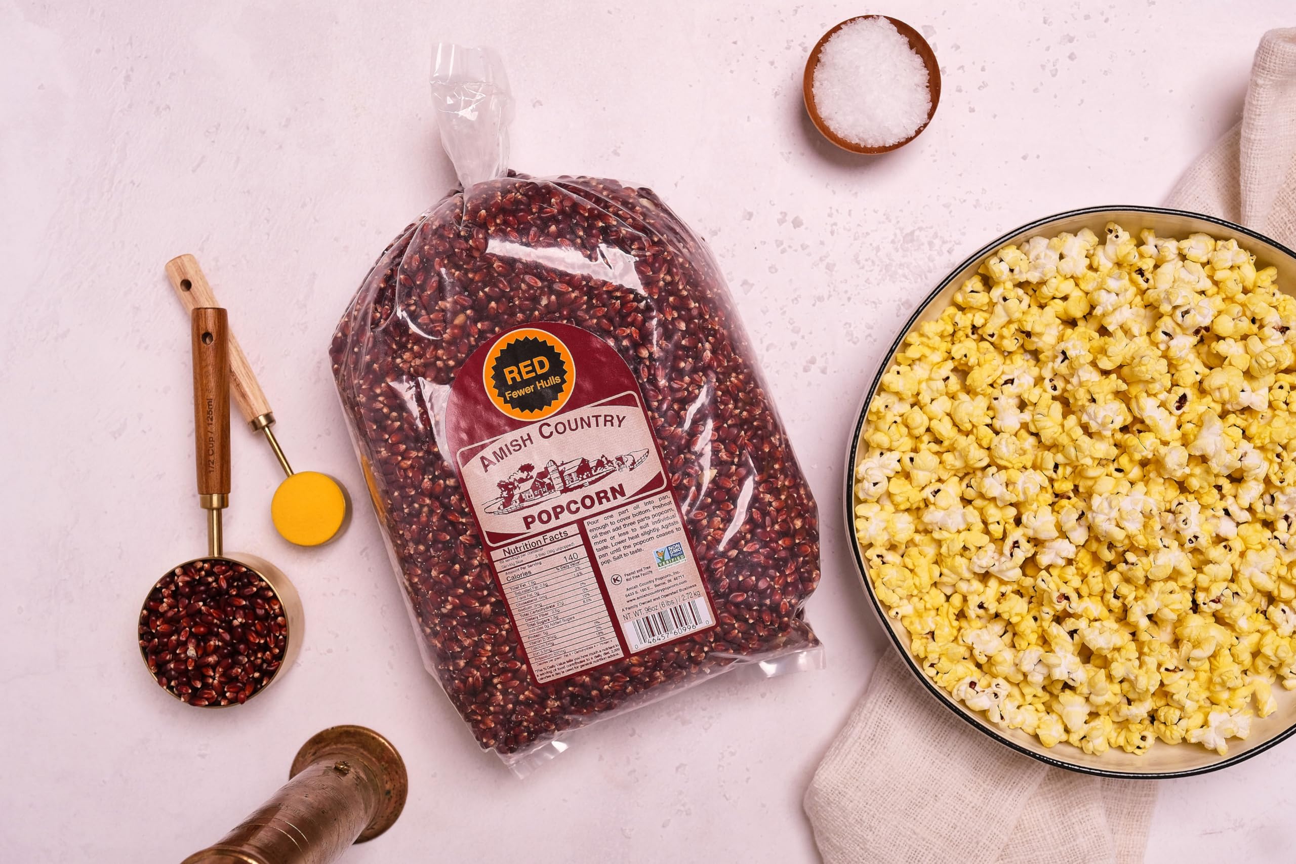 Amish Country Popcorn stored in a cool container preserves freshness.