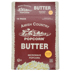 Amish Country Popcorn Ladyfinger Butter bag-front view for quick microwave popcorn