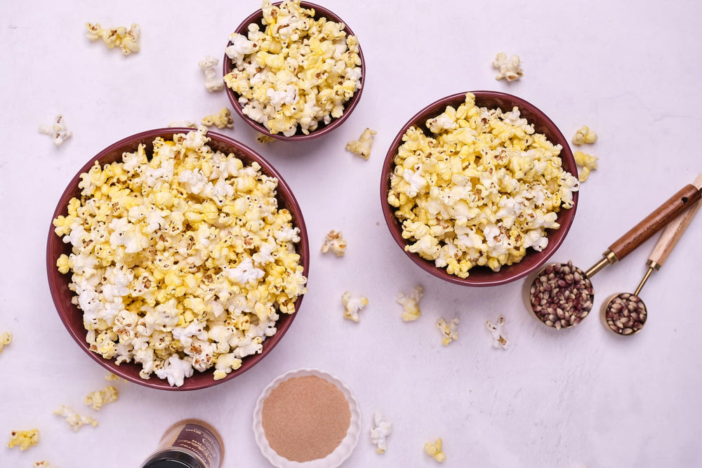 Amish Country Popcorn light, crisp texture for easy movie night bites.