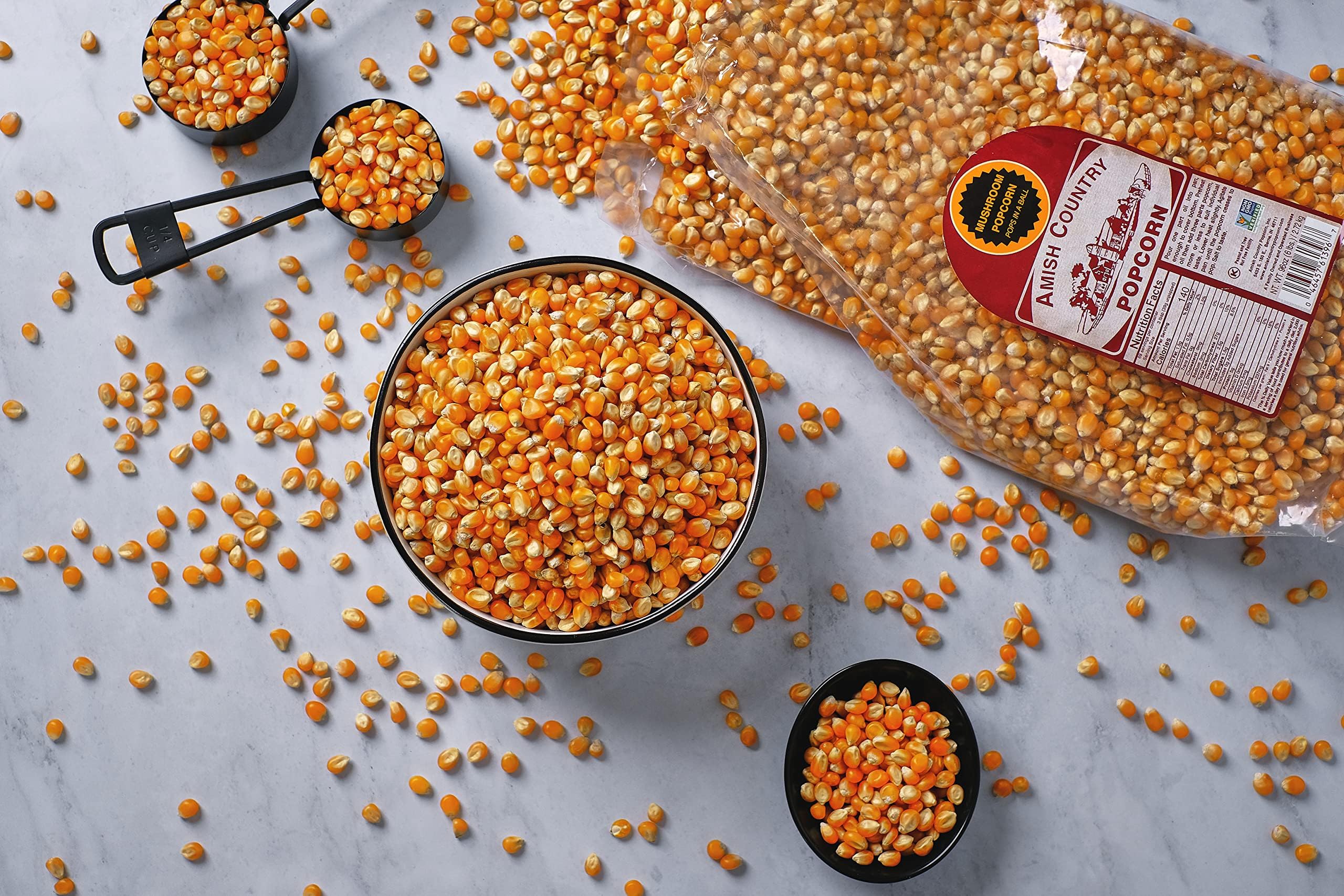 Amish Country Popcorn non-GMO gluten-free nut-free kernels suited for allergy-aware snacking