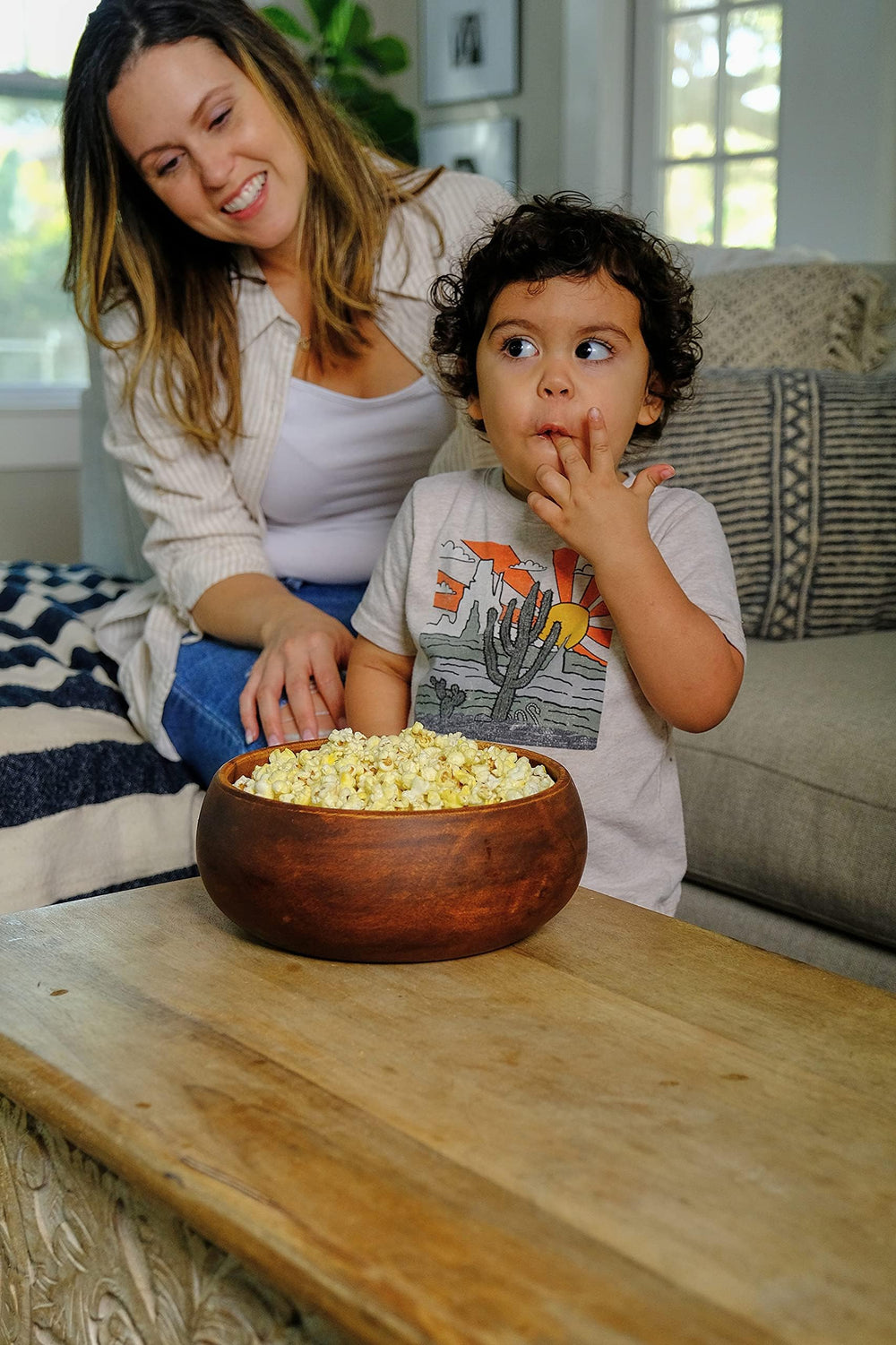 Nut-free packaging for safe snacking with Amish Country Popcorn.