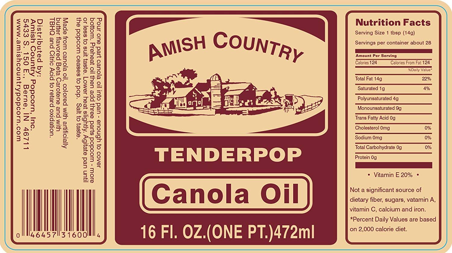 Amish Country Popcorn oil being poured over a bowl to elevate popcorn flavor.