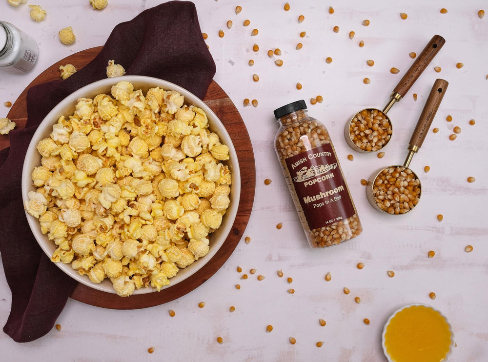 Amish Country Popcorn old-fashioned flavor in a bowl ready for snacking