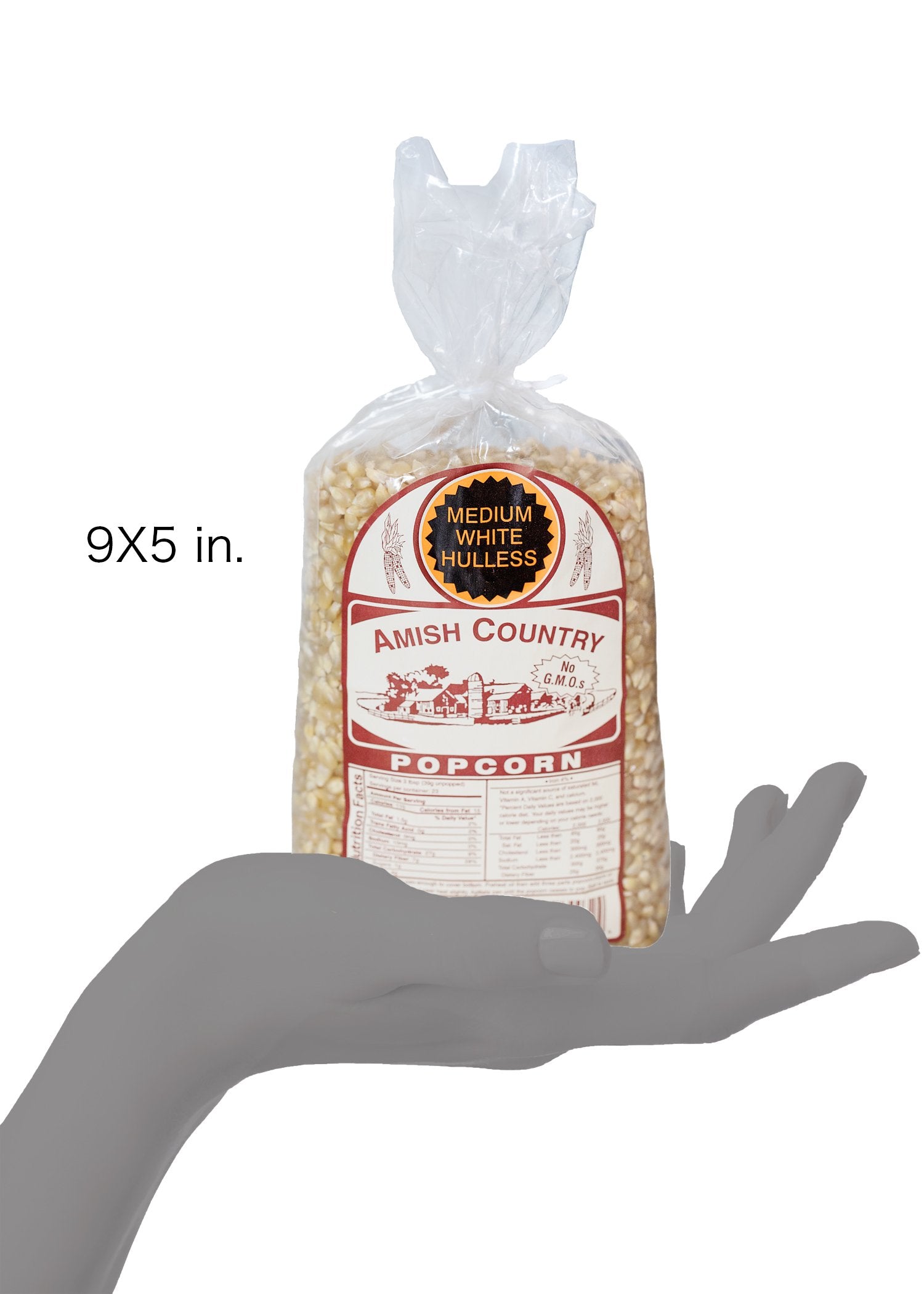 Amish Country Popcorn 2 lb packaging ready for shelves and gifting