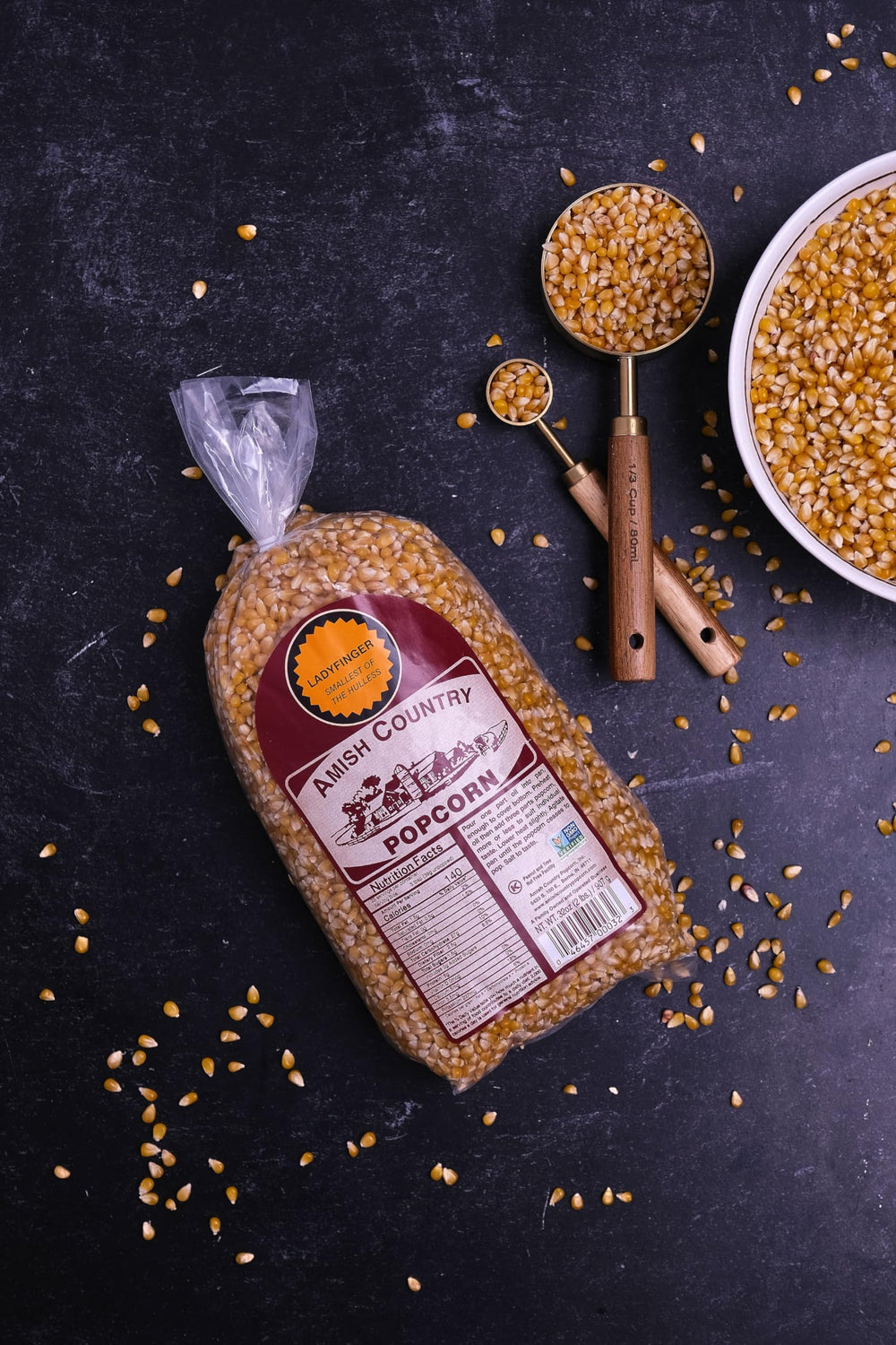 Amish Country Popcorn ready-to-pop bowl—family snack option.