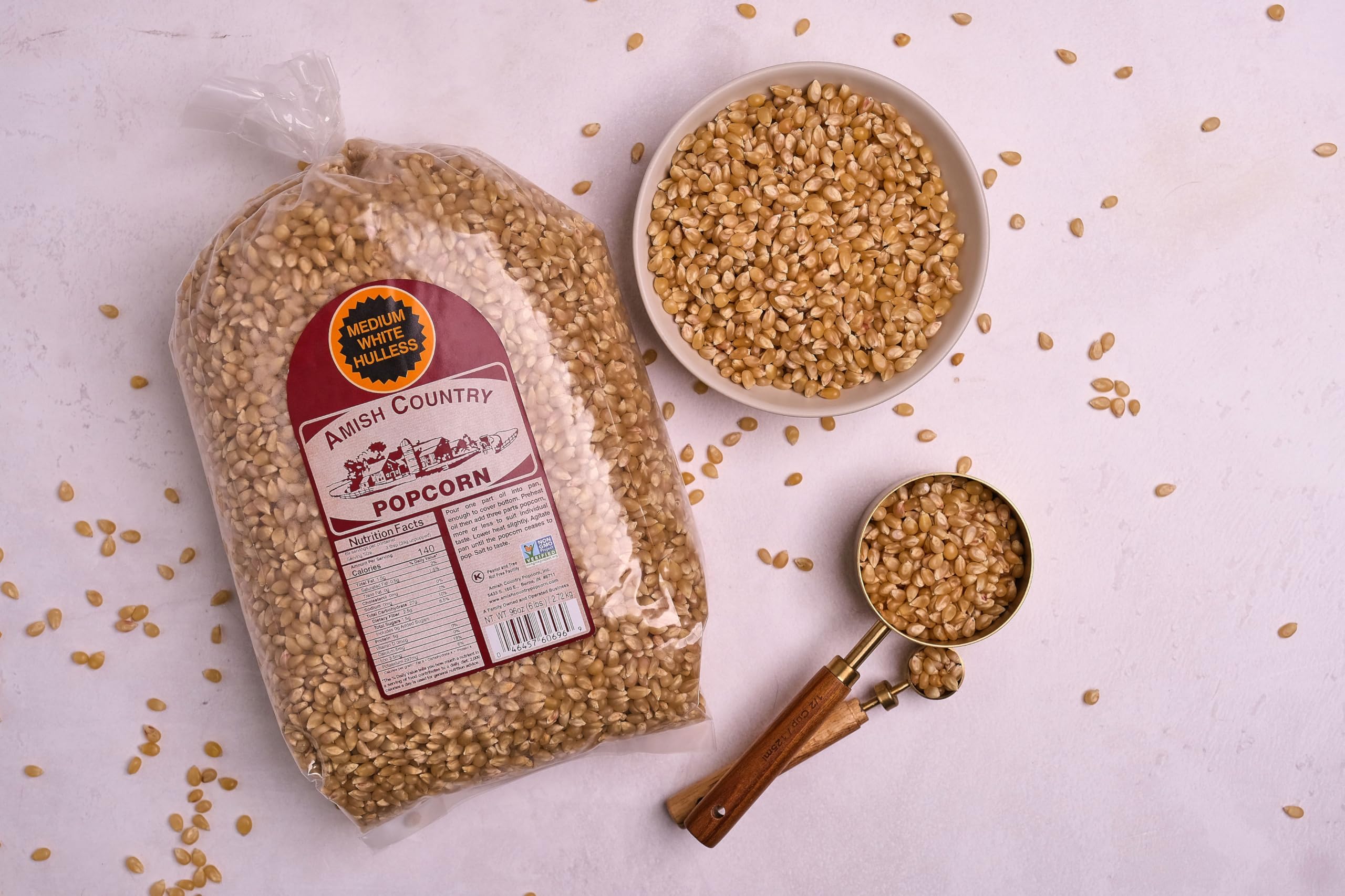 Amish Country Popcorn six-pound bag offers a classic snack at home.