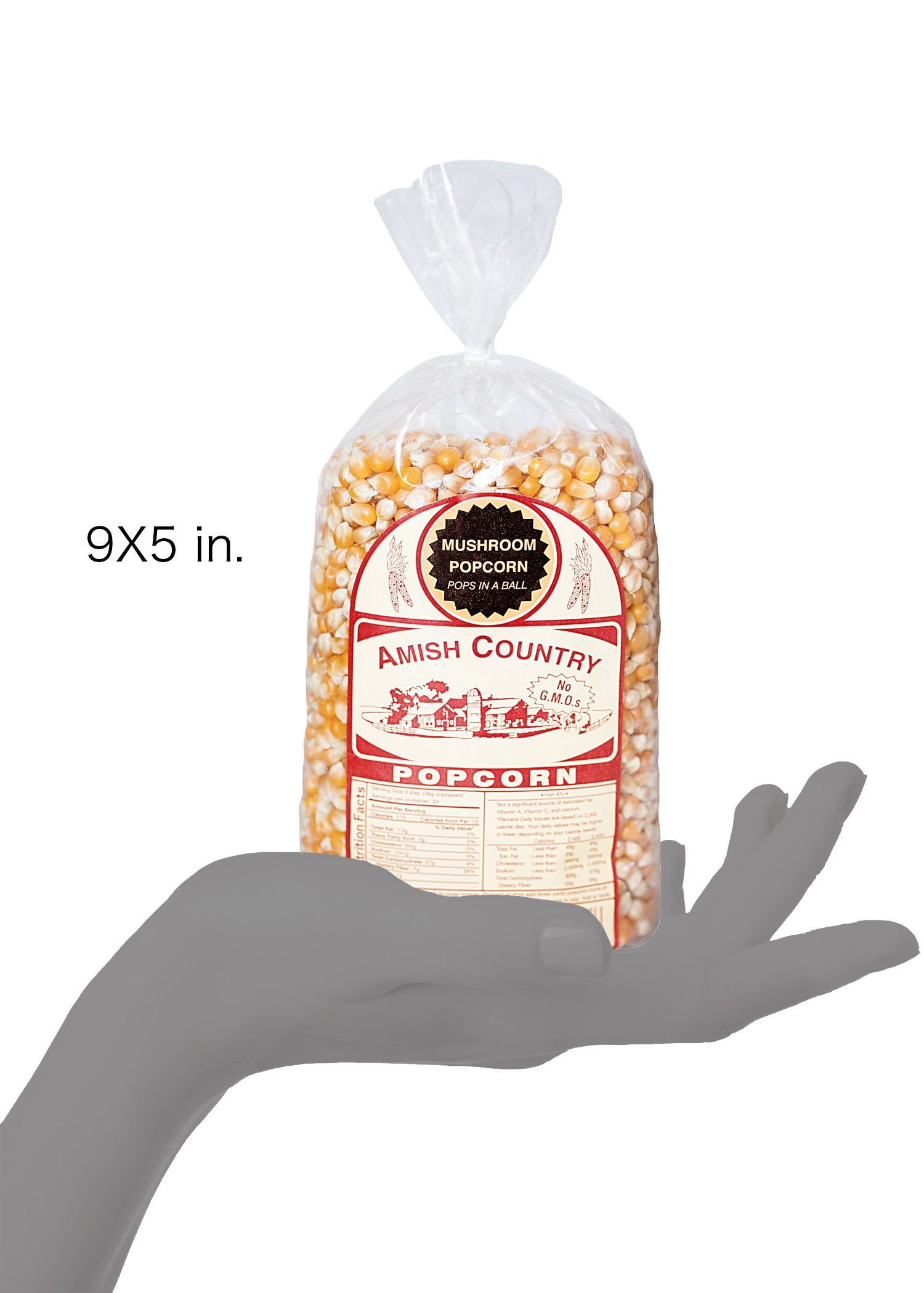 Amish Country Popcorn stored in a cool, dry container for freshness.