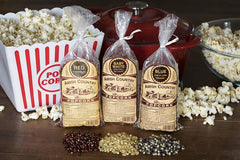 Amish Country Popcorn white kernels ideal for home movie nights.