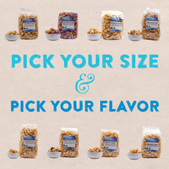 Amish Good coconut oil popcorn, GMO-free indulgence.