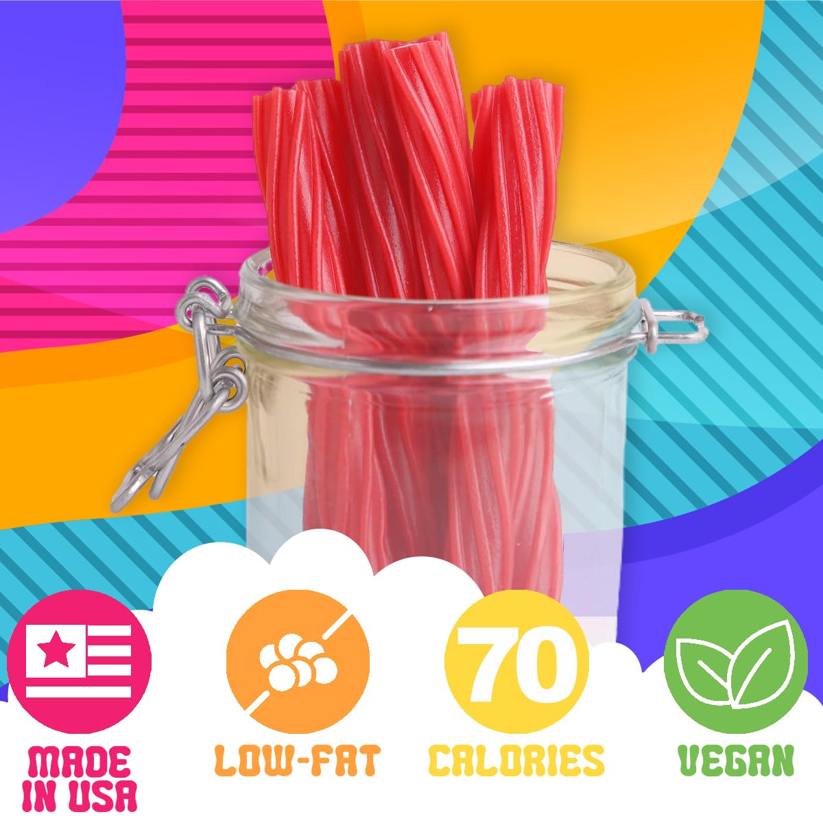 Amish Good licorice twist close-up bite highlighting soft, chewy texture