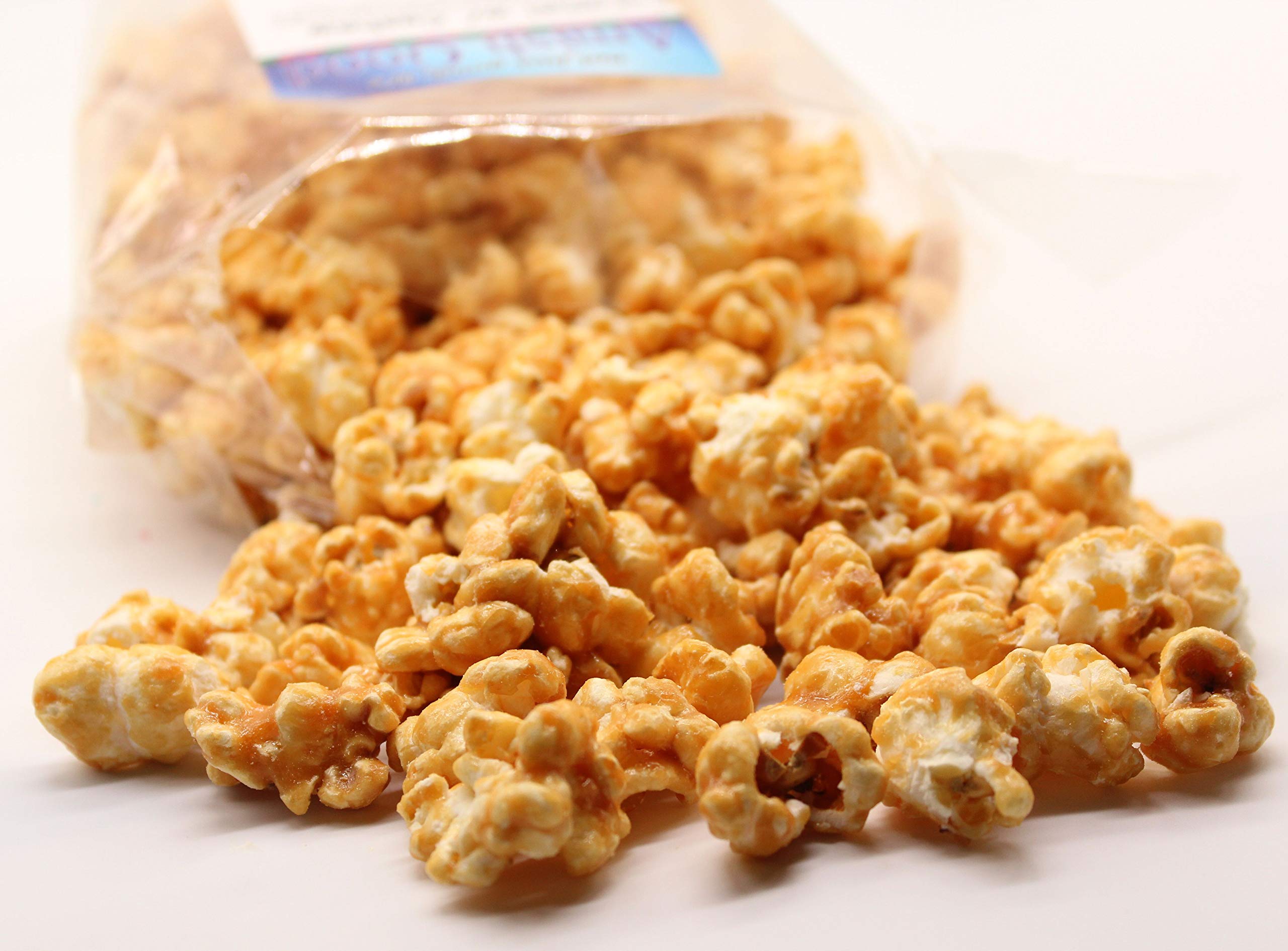 Amish Good hand-stirred caramel coating on popcorn.