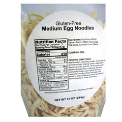 Amish Wedding noodles ingredients close-up highlighting gluten free status.