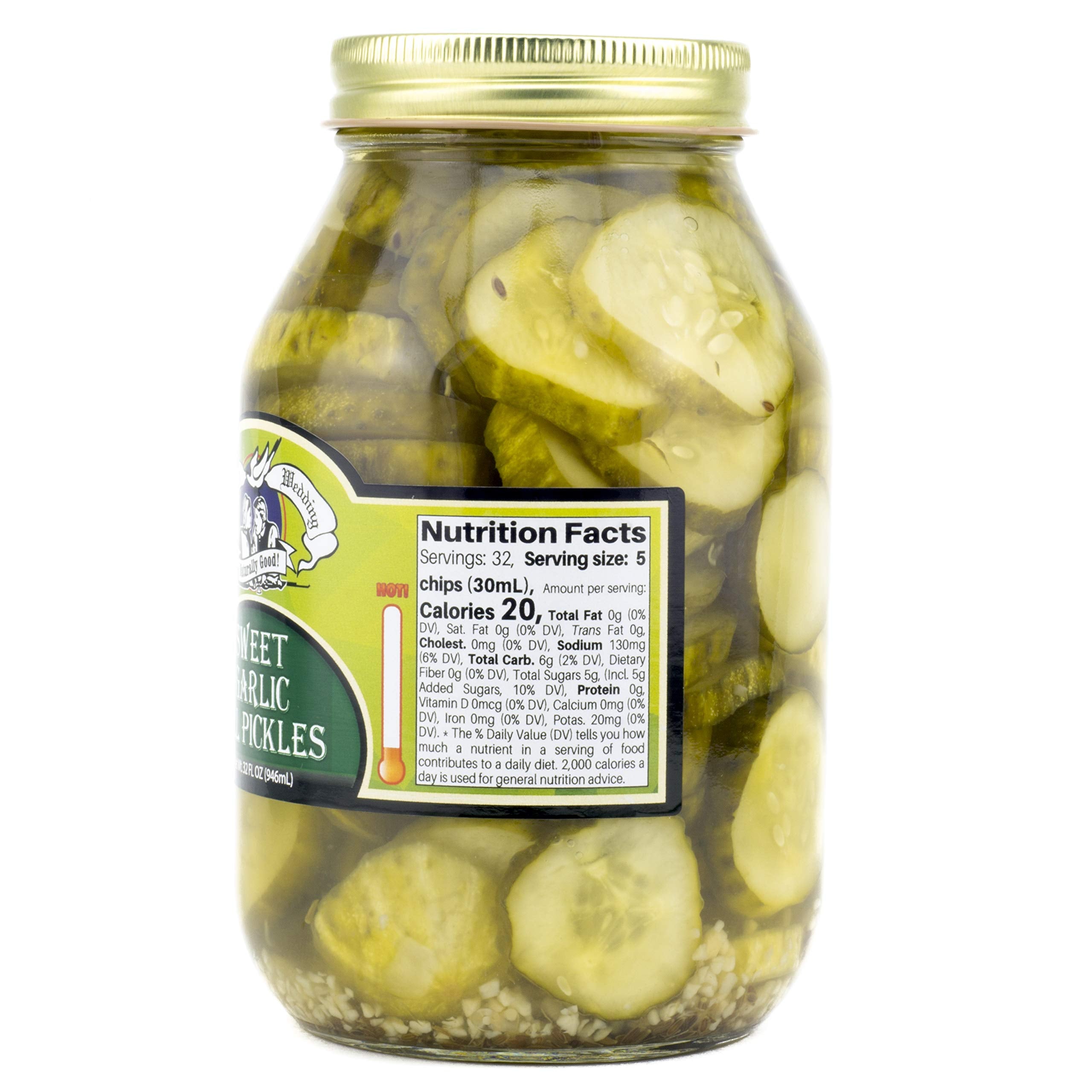 Amish Wedding Ohio-made pickles in a kitchen scene, perfect for family meals and quick sides.