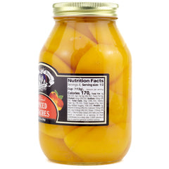 Amish Wedding peach halves closeup showing natural color and no preservatives