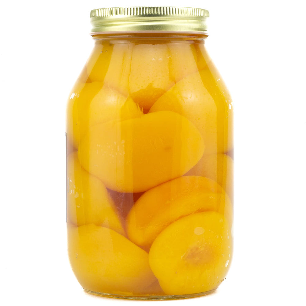 Amish Wedding peach halves on a charcuterie board add sweet-tart contrast