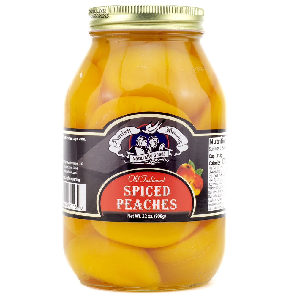 Amish Wedding spice peaches jar assembly highlights simple ingredients