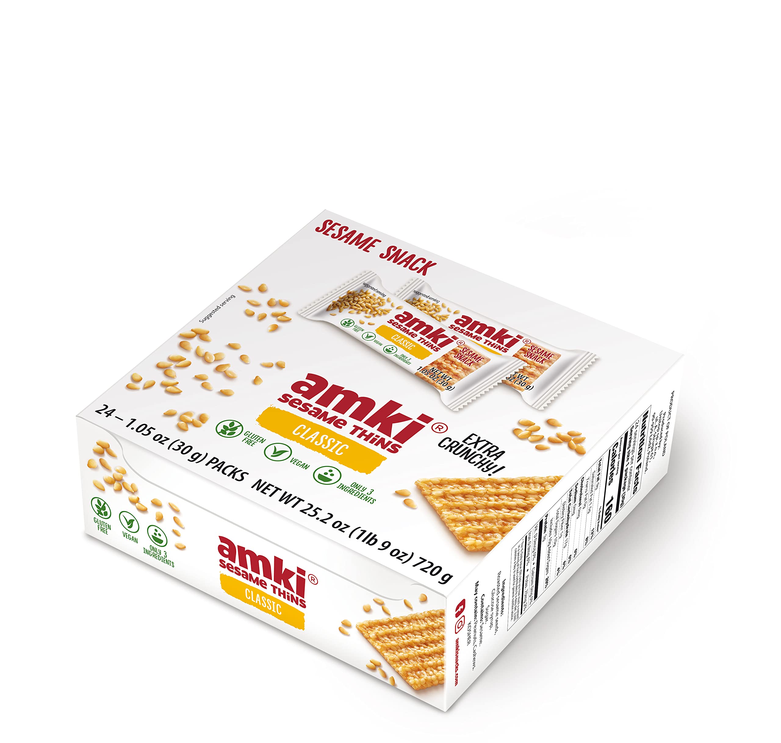 Amki Sesame Snaps pairing with coffee for a quick break.
