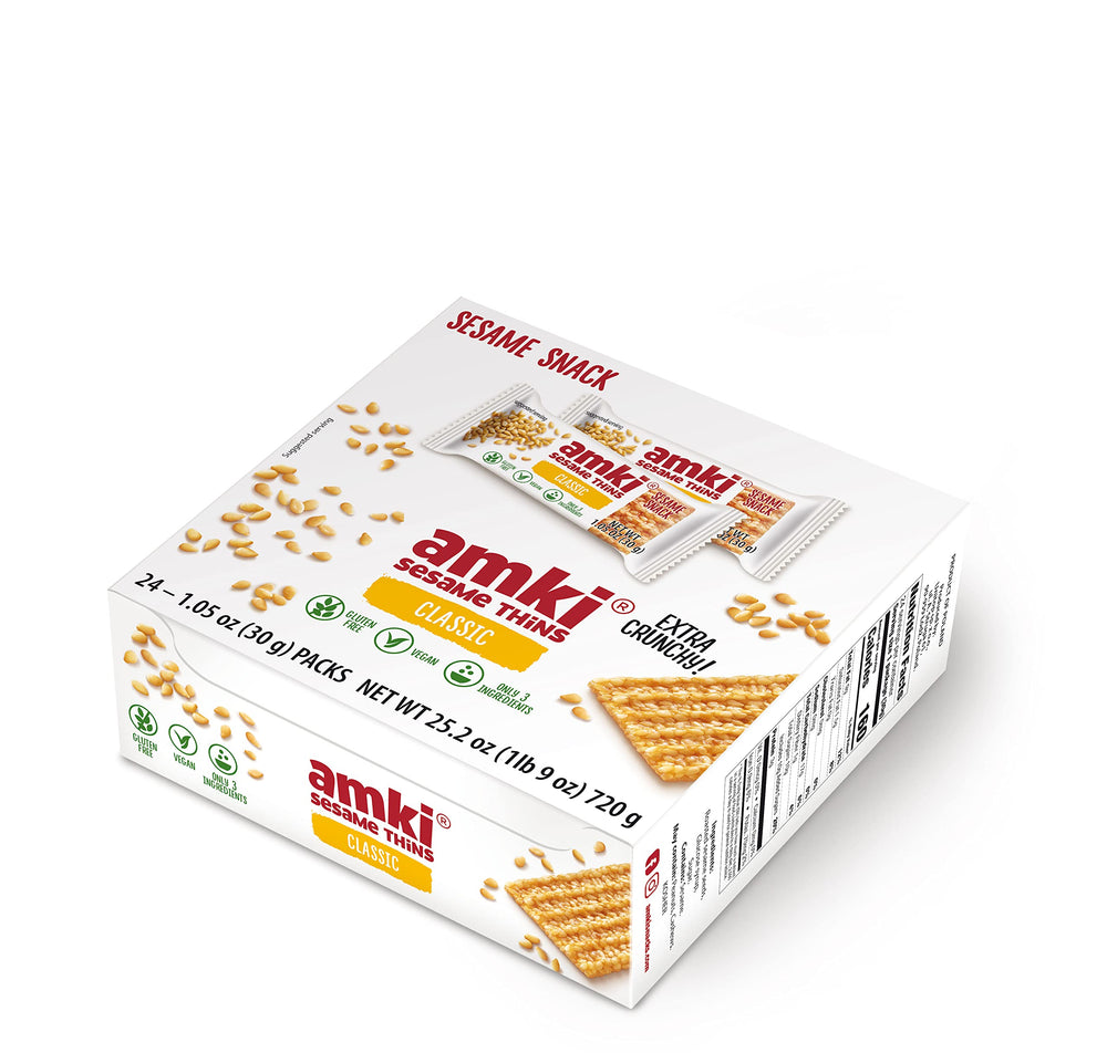 Amki Sesame Snaps pairing with coffee for a quick break.