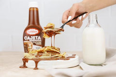 Two-pack cajeta jars ready for gifting to food lovers.