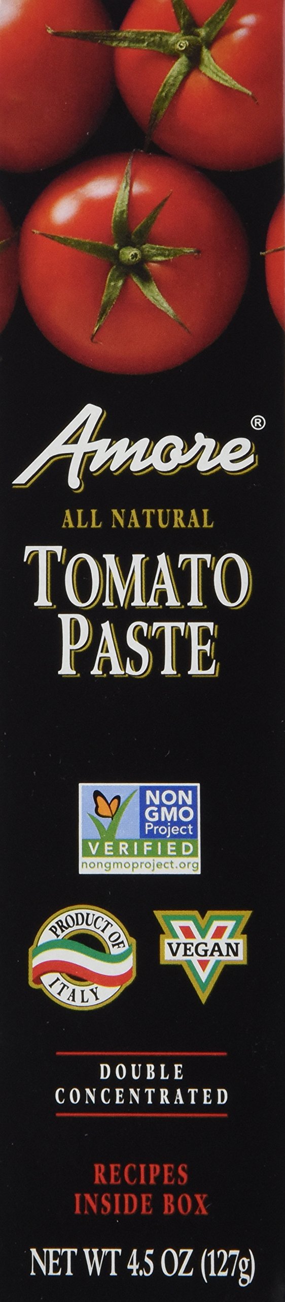 Amore tomato paste tube pouring to highlight authentic Italian flavor for sauces