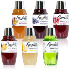 Amoretti Premium Martini Mix Minis six-pack bottle front view for easy entertaining.