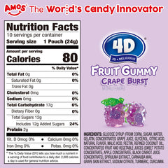 AMOS 4D Grape Burst mini packs offer portable, shareable treats for Easter egg hunts.