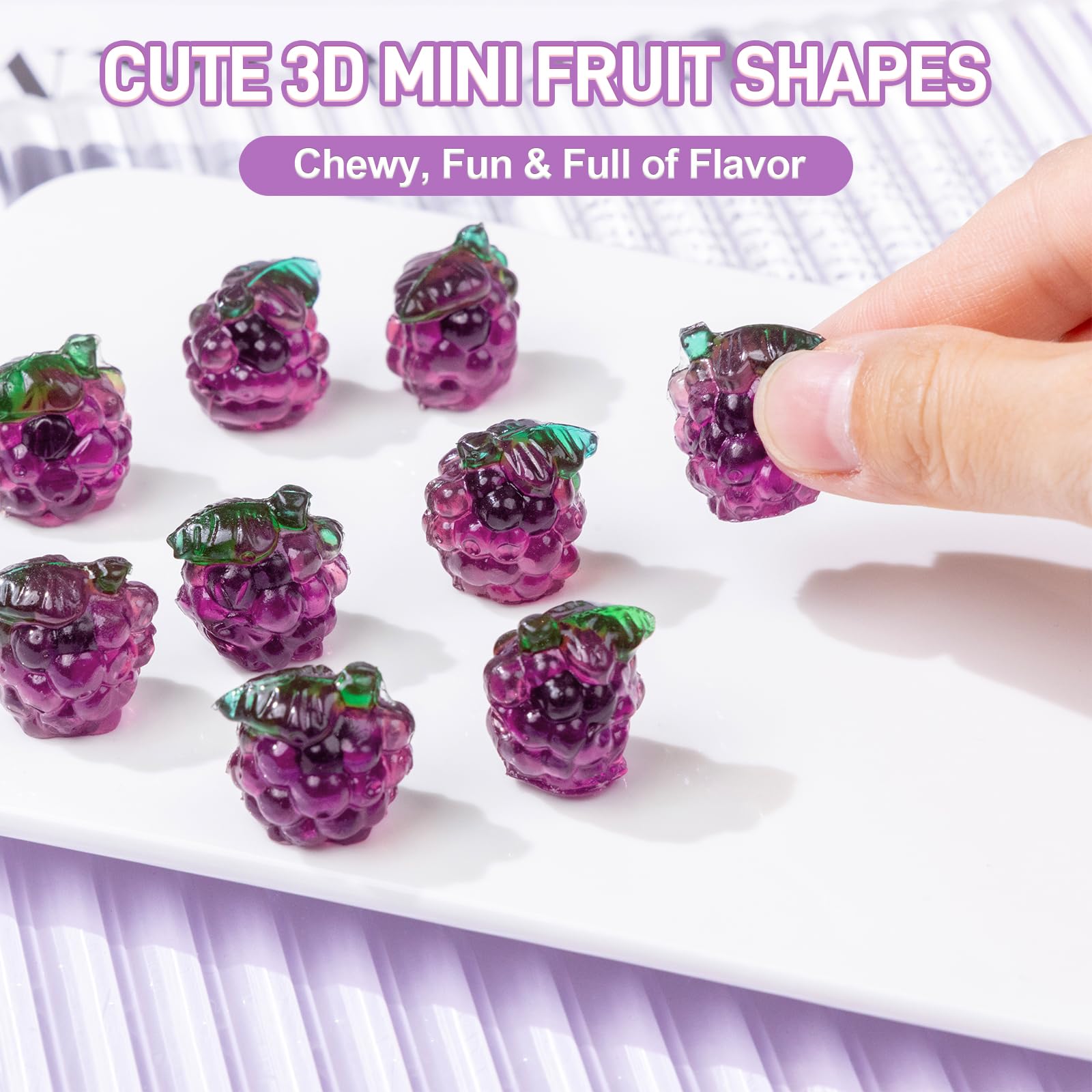 AMOS 4D Grape Burst feature a chewy outer layer with a soft fruit-juice core.
