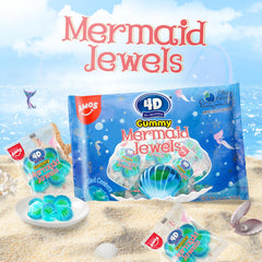AMOS 4D Mermaid Seashell Gummies mini-pack layout for on-the-go snacking
