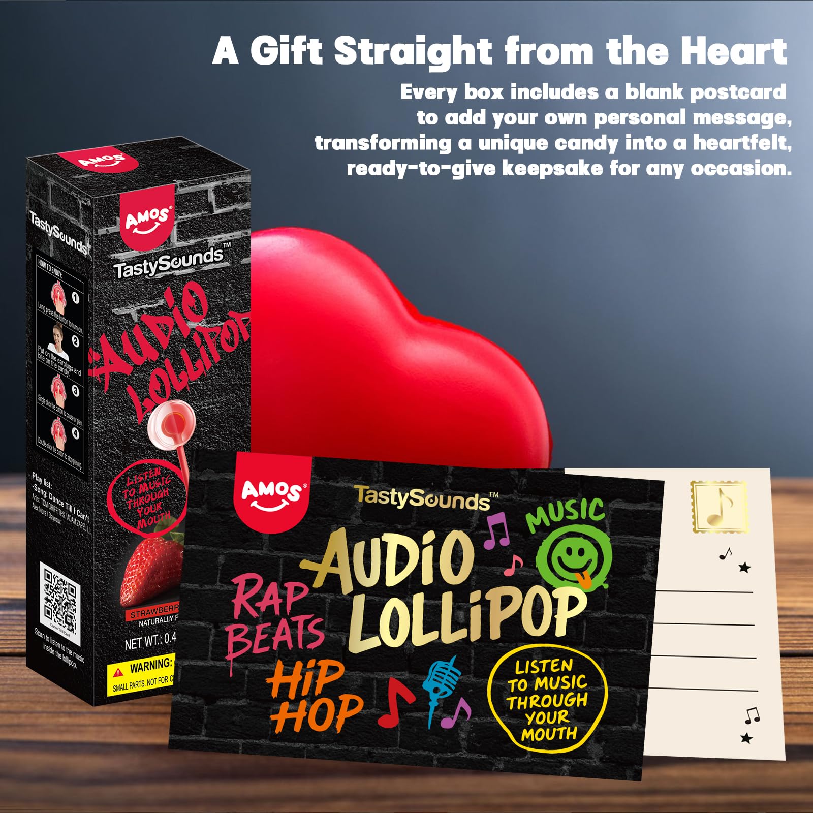 Amos individually wrapped lollipops, easy to distribute at events