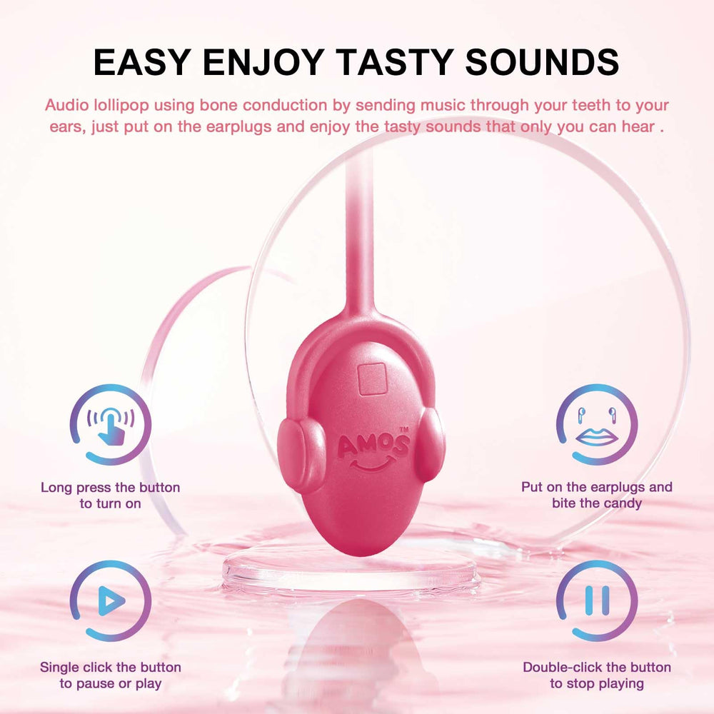 Amos Music Lollipop natural blackberry flavor close-up highlighting flavor notes.