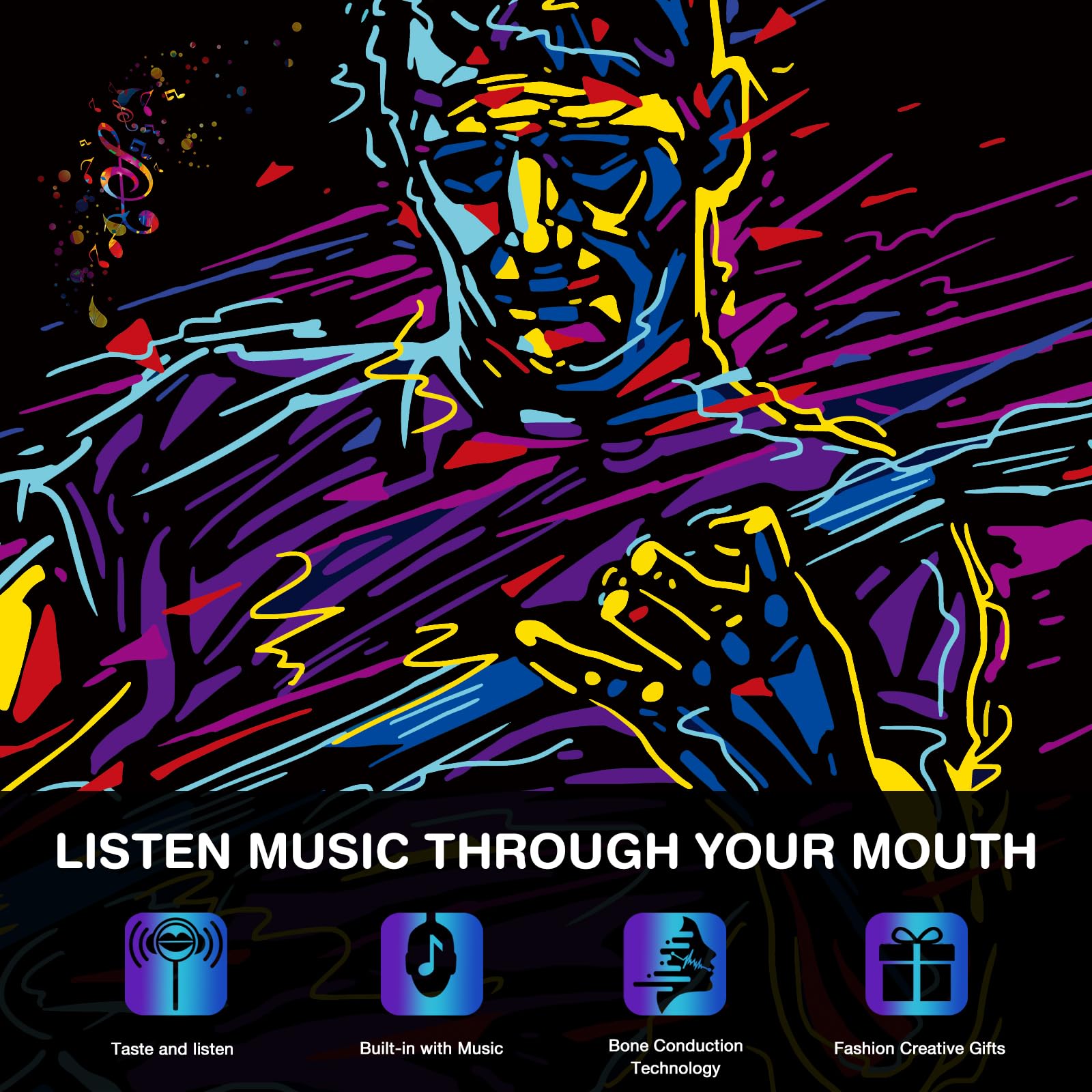 Amos Music Lollipop earplugs setup demonstrates bone conduction