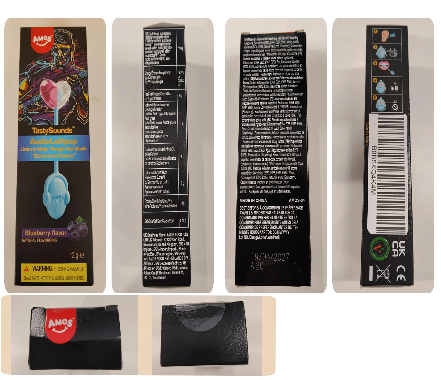 Amos Music Lollipop in mouth with switch on for music