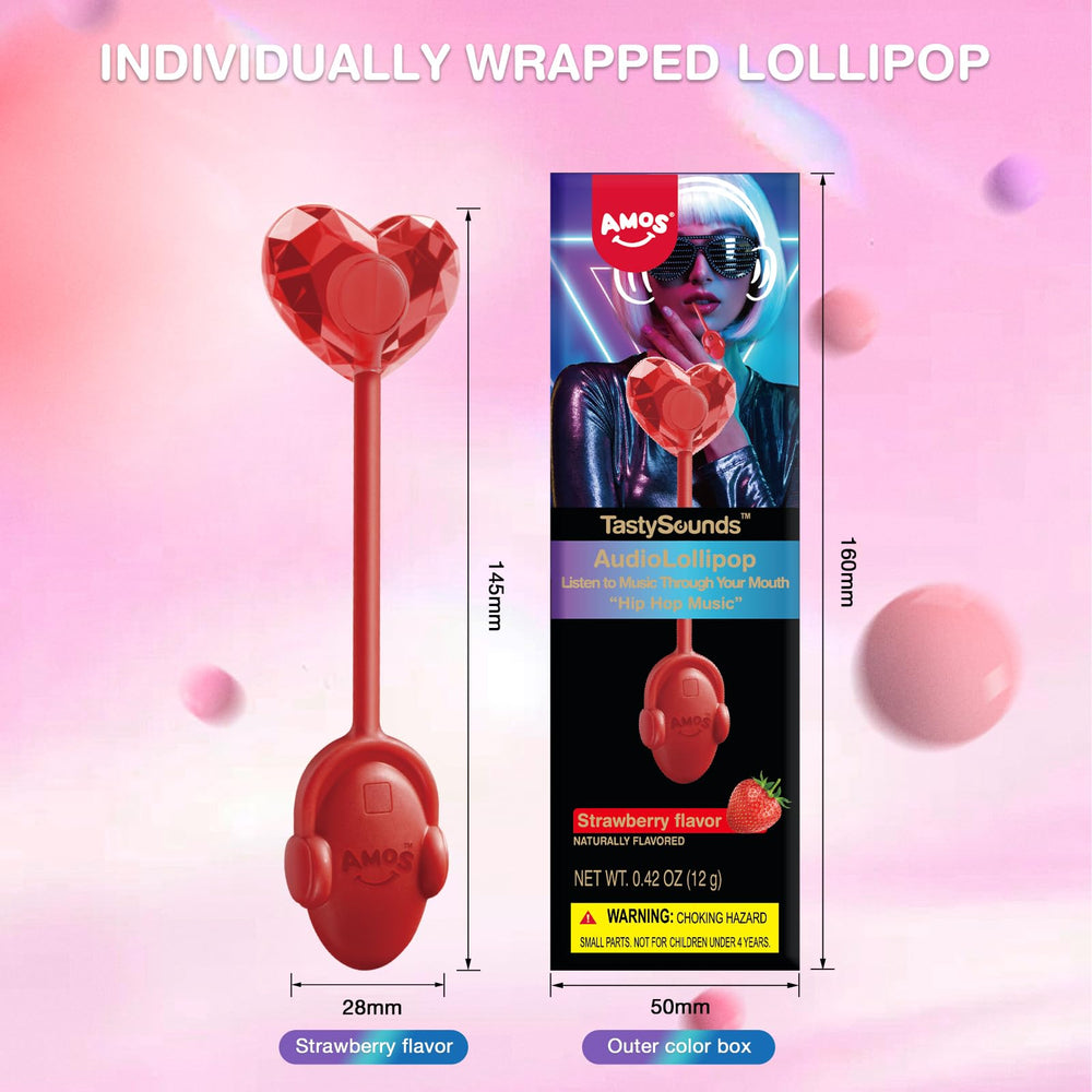 Amos Music Lollipop individually wrapped—perfect for parties and celebrations.