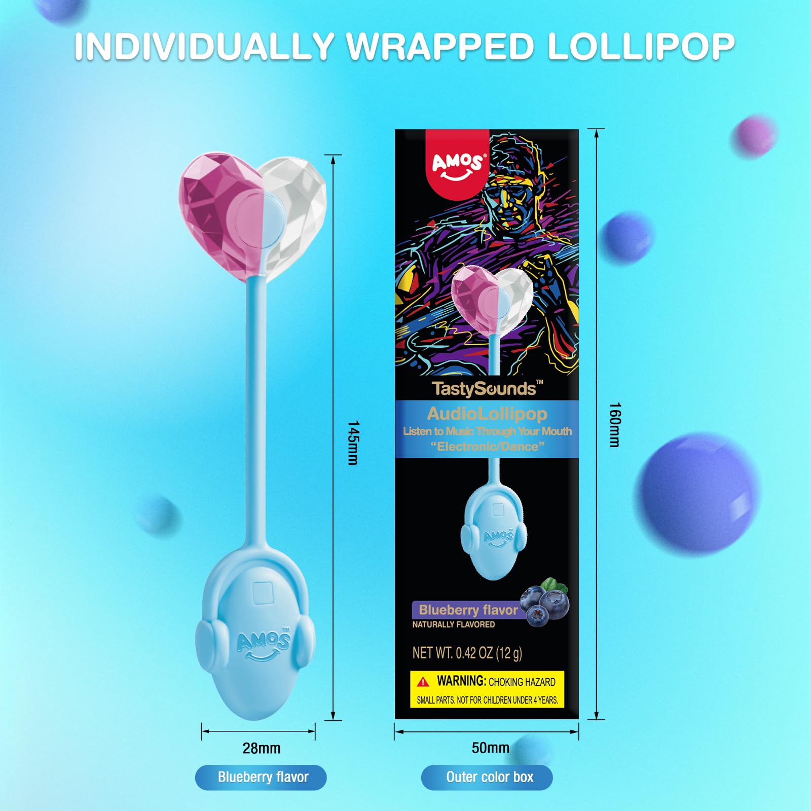 Amos Music Lollipop listening moment with tracks playing