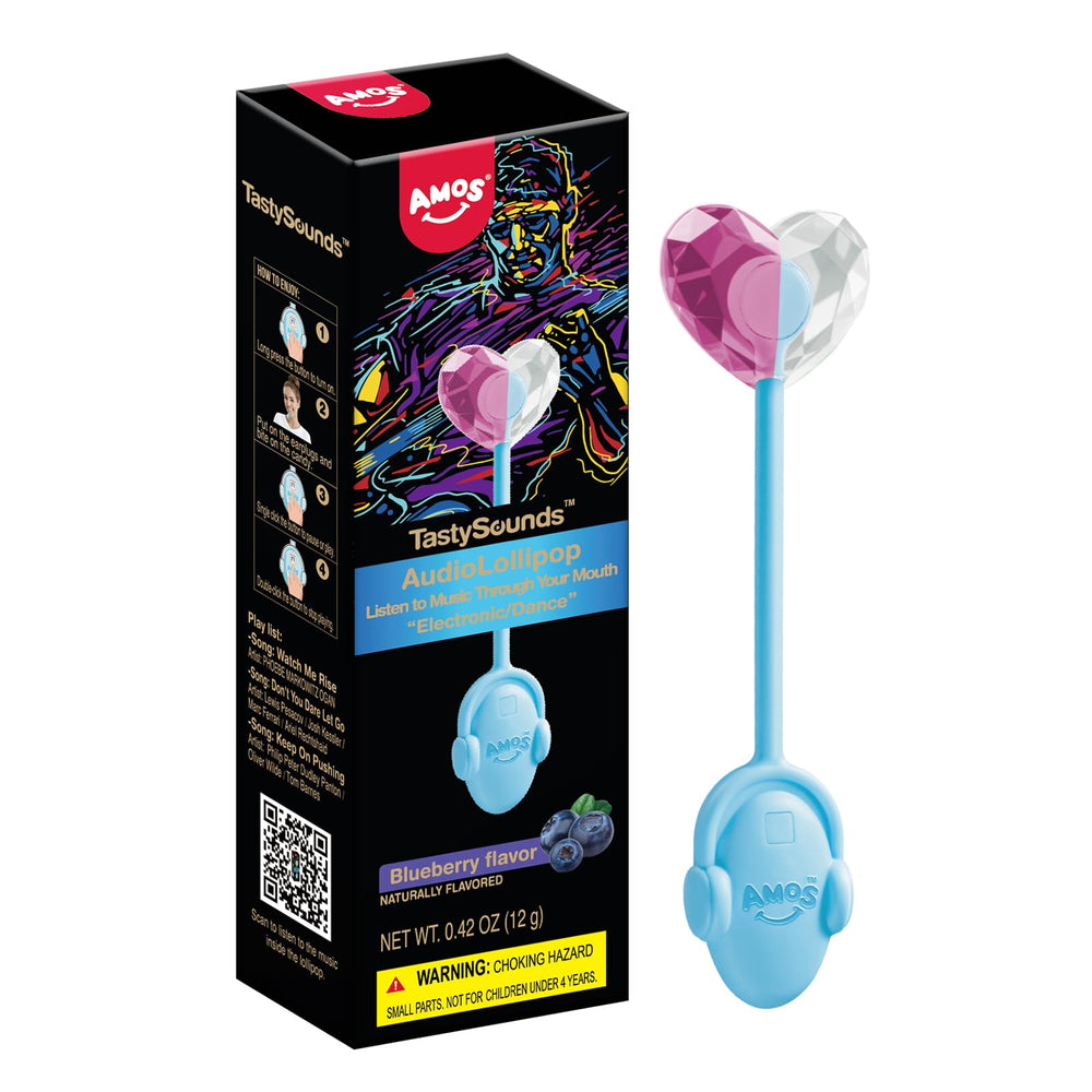 Amos Music Lollipop pack front view with built-in music