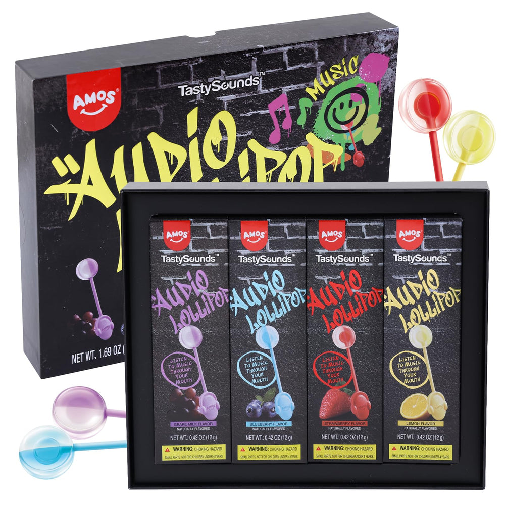 Amos music lollipop package box, gift-ready with flavor and sound