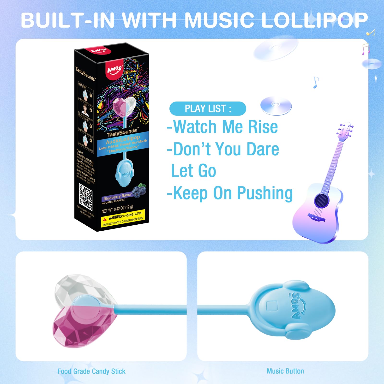 Amos Music Lollipop party idea with individually wrapped candies