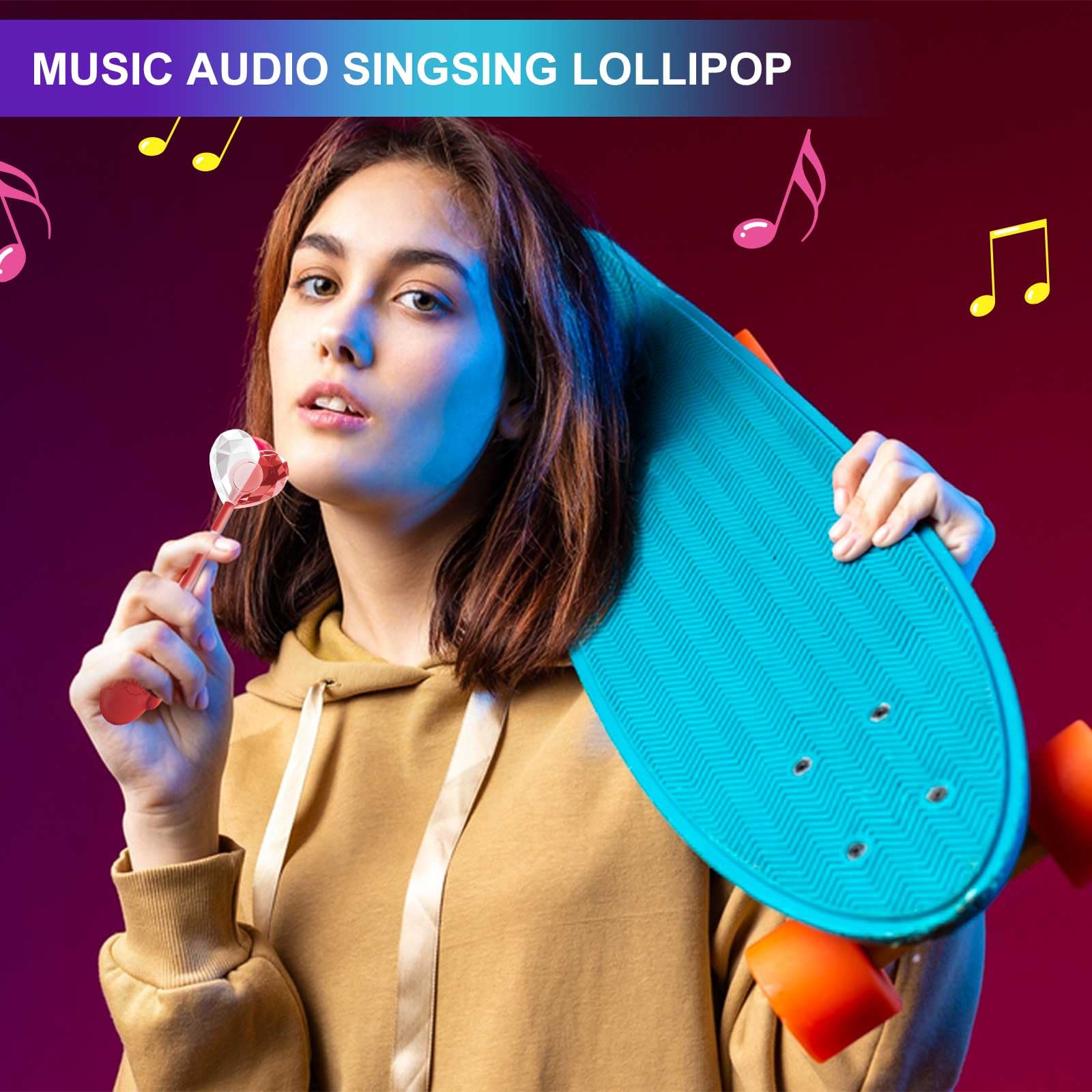 Amos Music Lollipop: Perfect Disaster track accompanies the candy experience.
