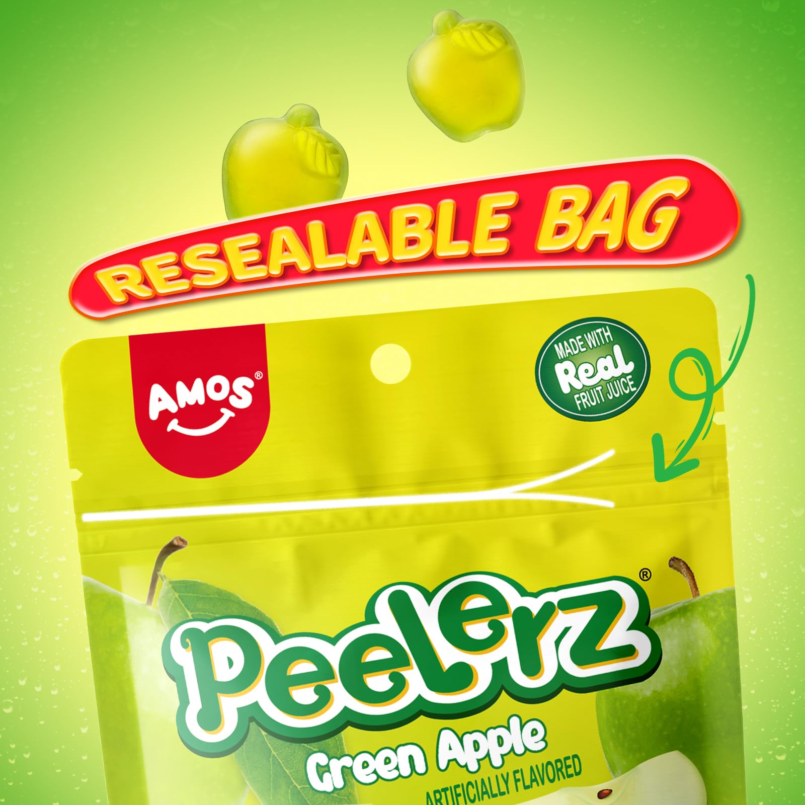 Apple-shaped gummies add fun visuals to fall parties.