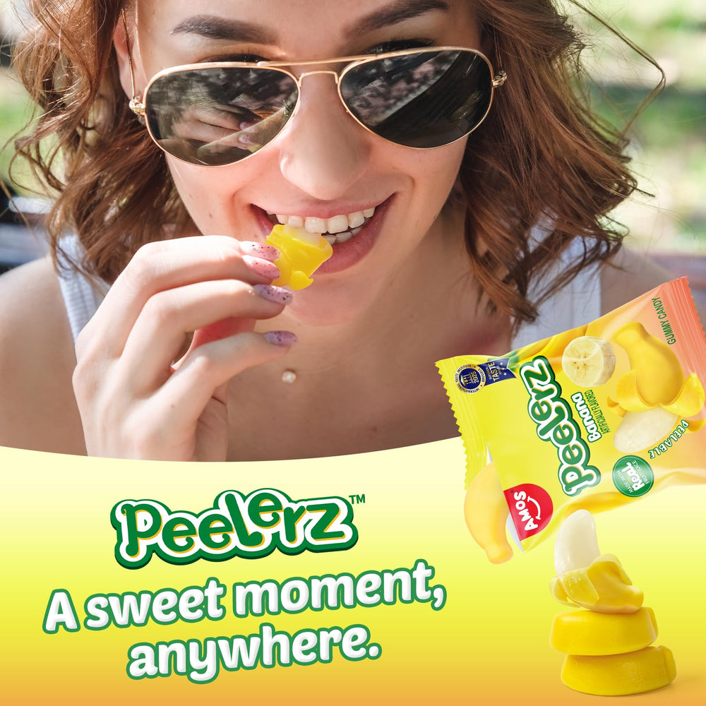 AMOS Peelerz banana candy shareable vibe for parties and gatherings