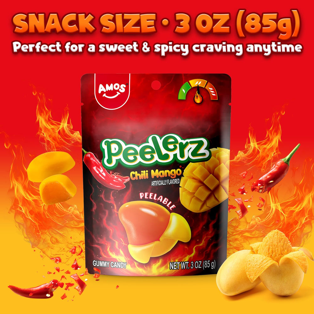 Snack setup featuring AMOS Peelerz peelable gummies for party time