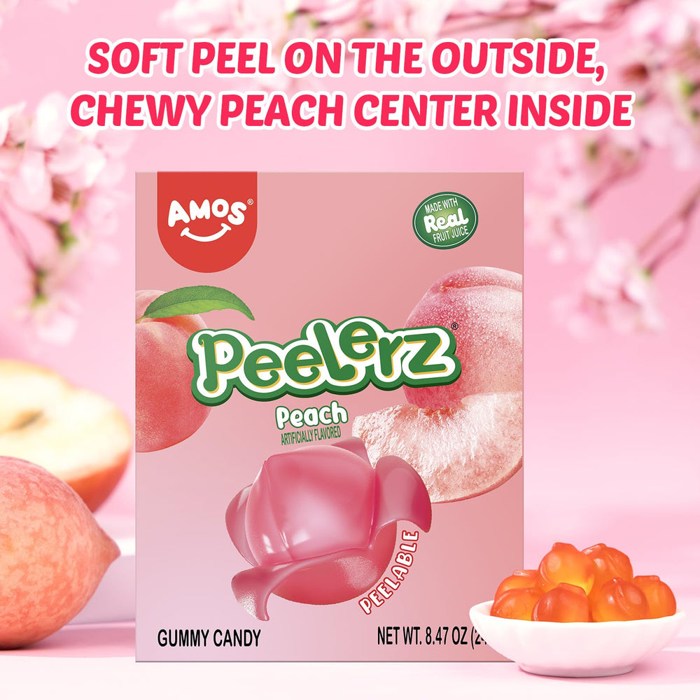 AMOS Peelerz Peach Candy features bright color for festive snacking