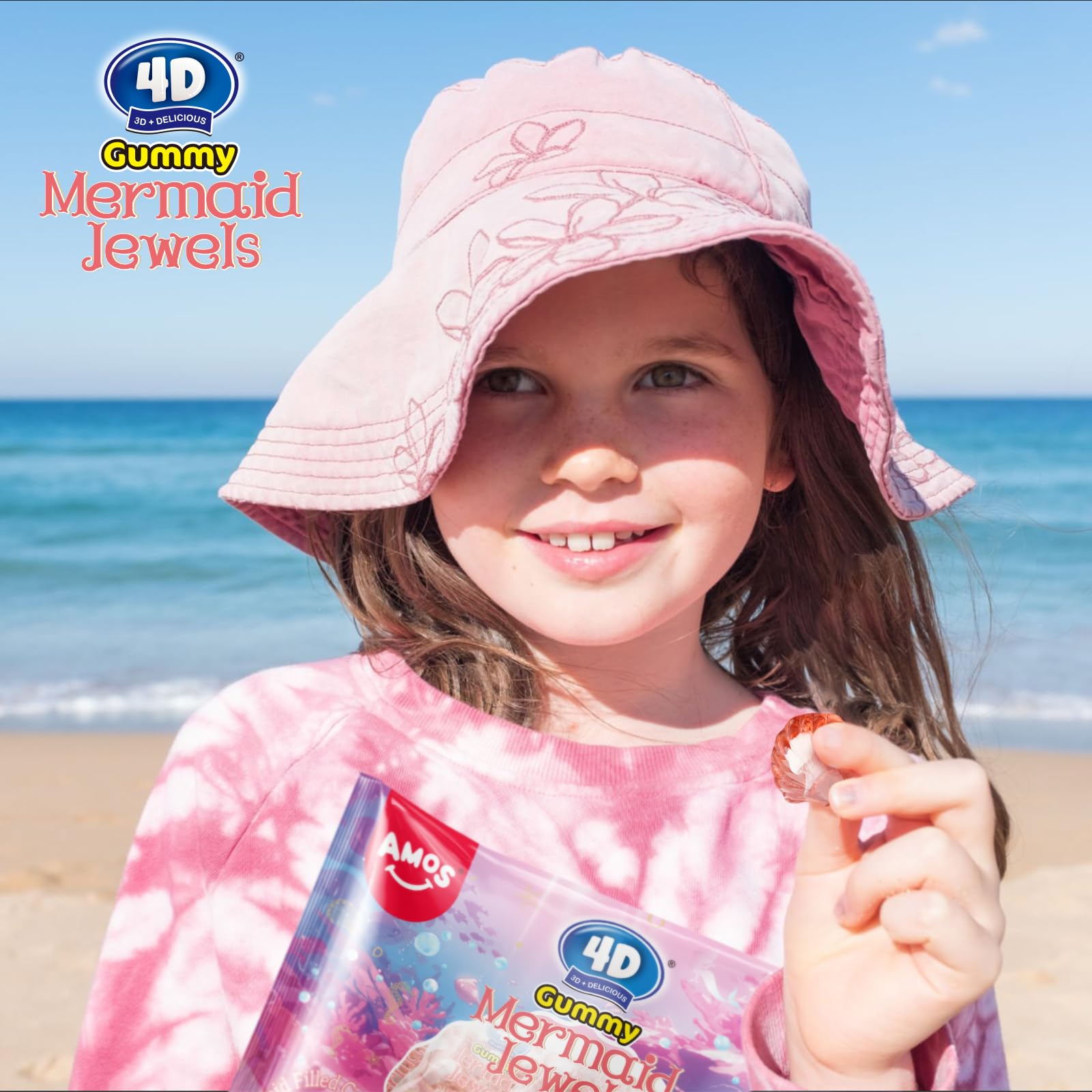 Amos princess party candy—perfect seashell shapes for themed celebrations.