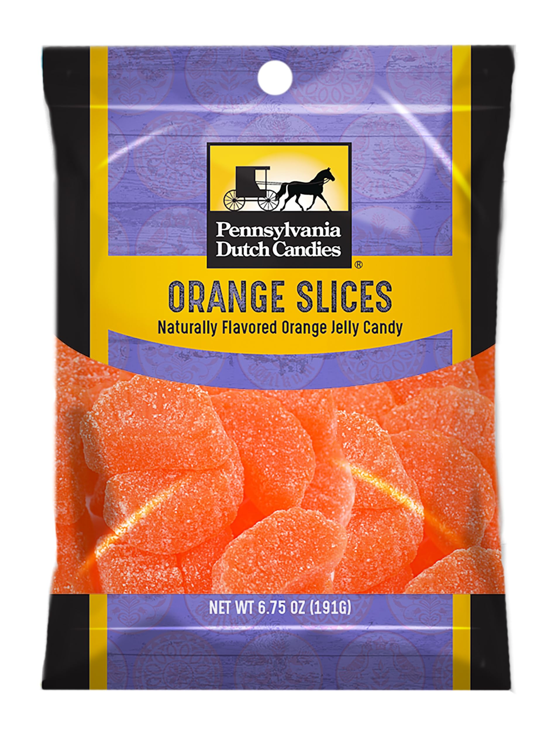 Amuse Mints Penn Dutch Orange Slices bag showing bright citrus flavor and nostalgic appeal.